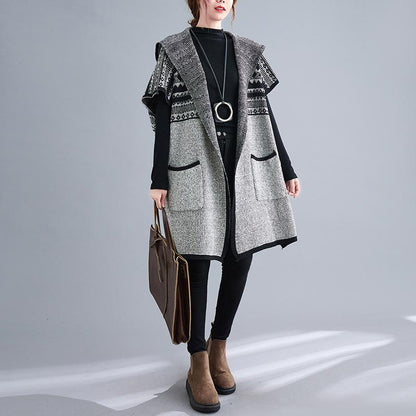 Women Knitting Cardigan Hoodies Sweaters