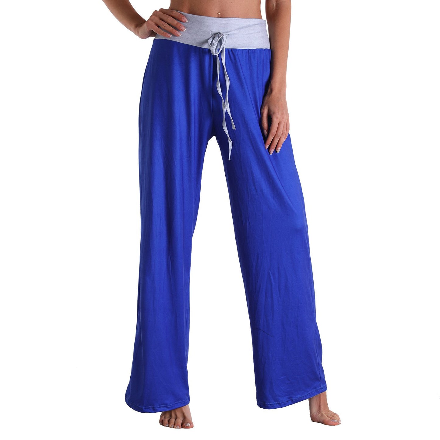 Casual Bandage Solid Loose Homewear Pajamas Pants