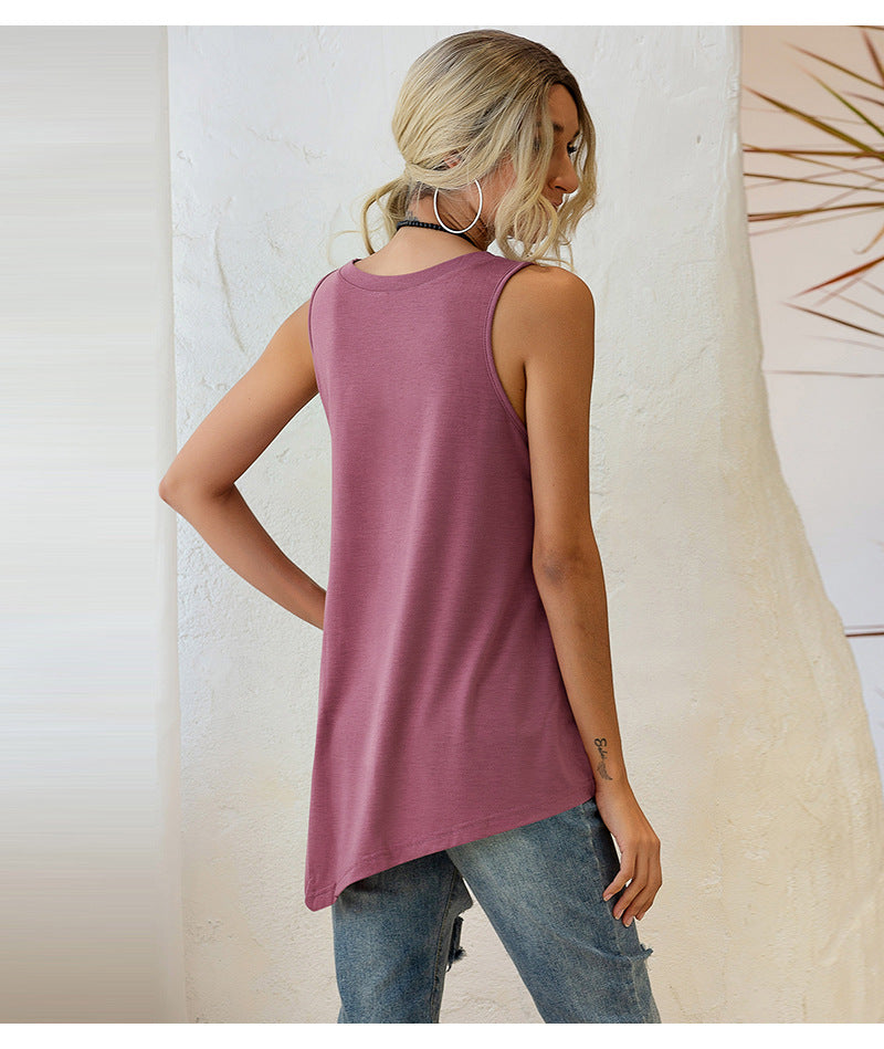 Sexy Sleeveless Irregular Tank Tops for Women