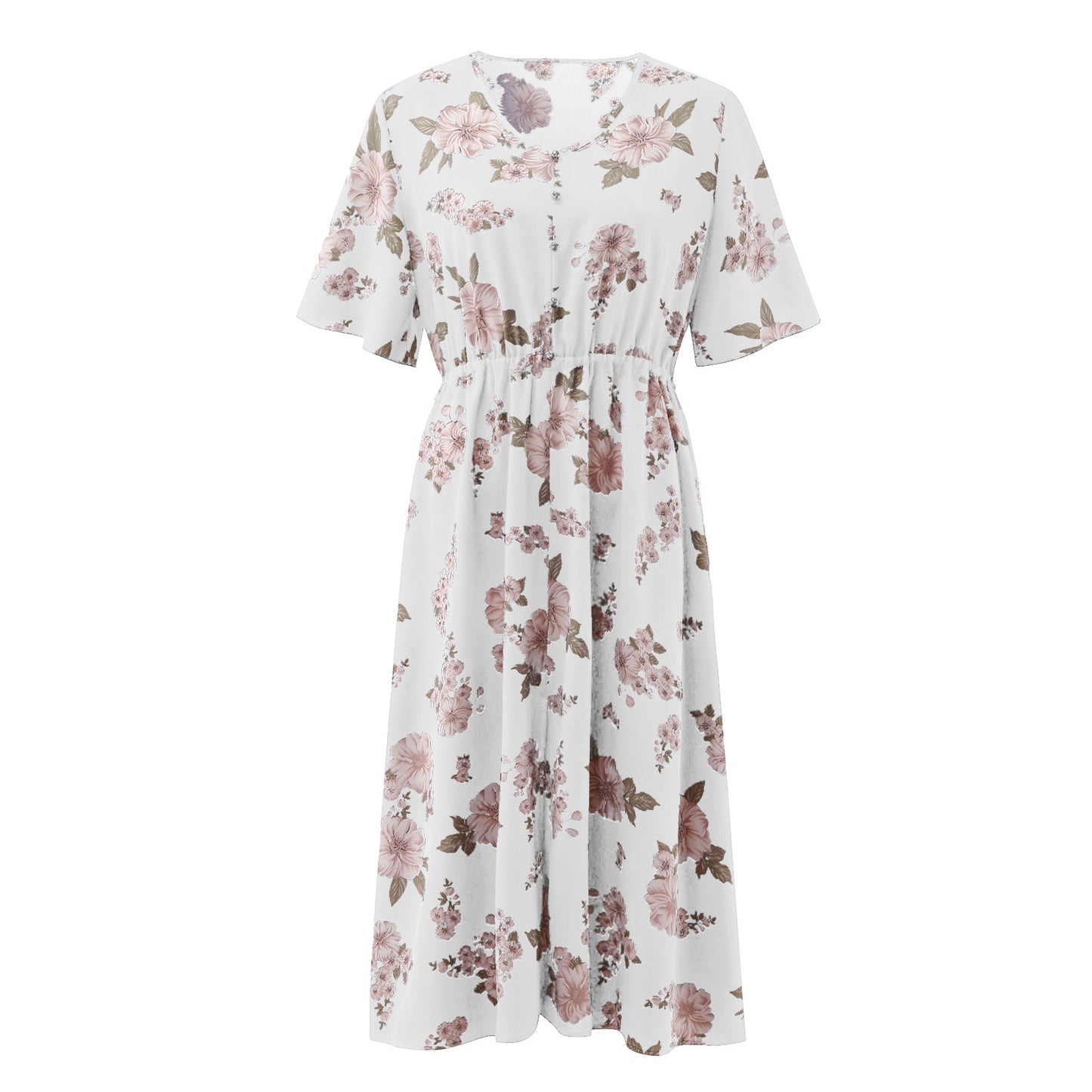Women Chiffon Short Sleeves Plus Sizes Dresses