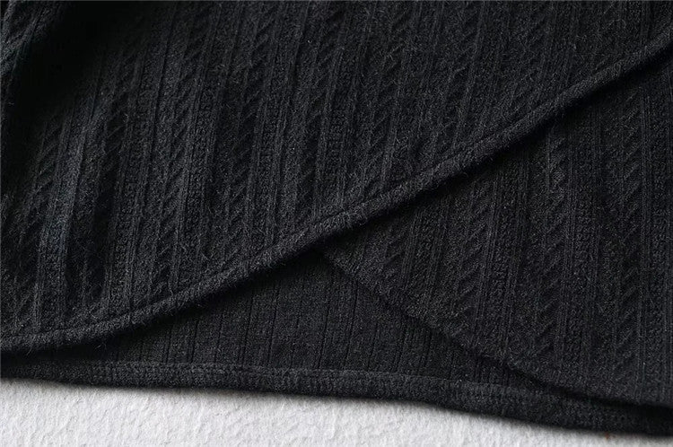 Sexy Designed Knitting Tops and High Waist Trumpet Pants