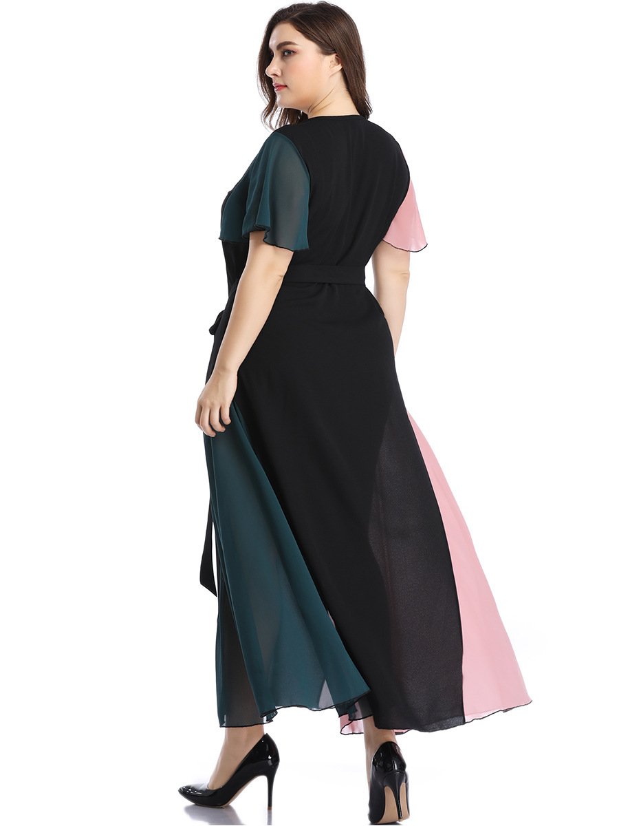 Plus Sizes Fashion Chiffon Women Long Maxi Dresses-STYLEGOING