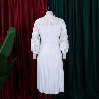 Elegant Hollow Out Plus Sizes Lace Party Dresses