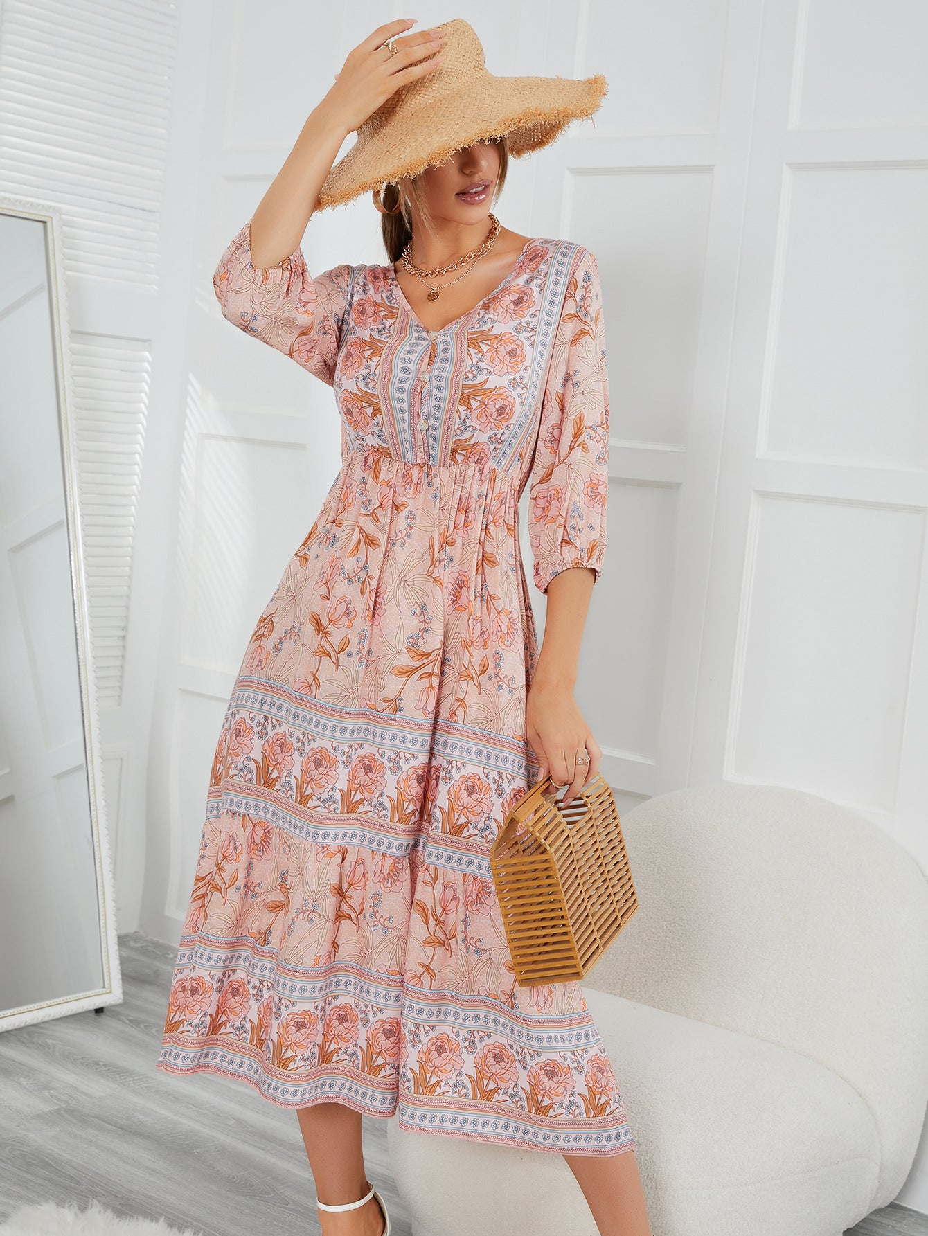 Fairy Summer Boho High Waist Holiday Dresses