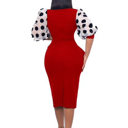 Fashion Polka Dot Tulle Women Dresses
