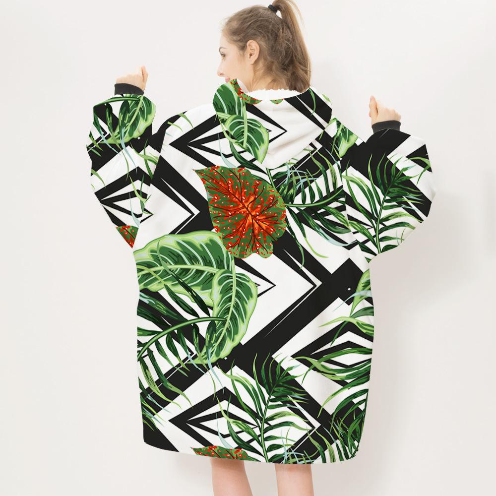 3D Plants and Flowers Cozy Sleeves Blanket-Plant-9-Adult-Free Shipping at meselling99