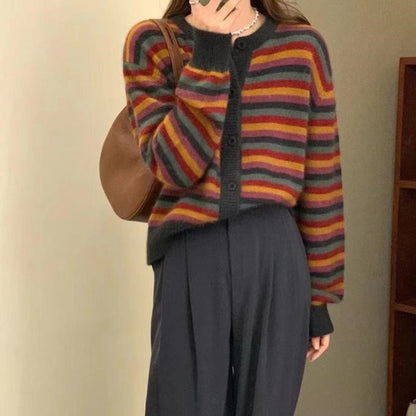 Casual Colorful Women Knitting Cardigan Coats