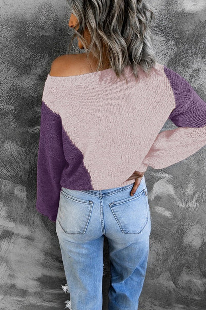Women Knitting Irregular One Shoulder Sweaters-STYLEGOING