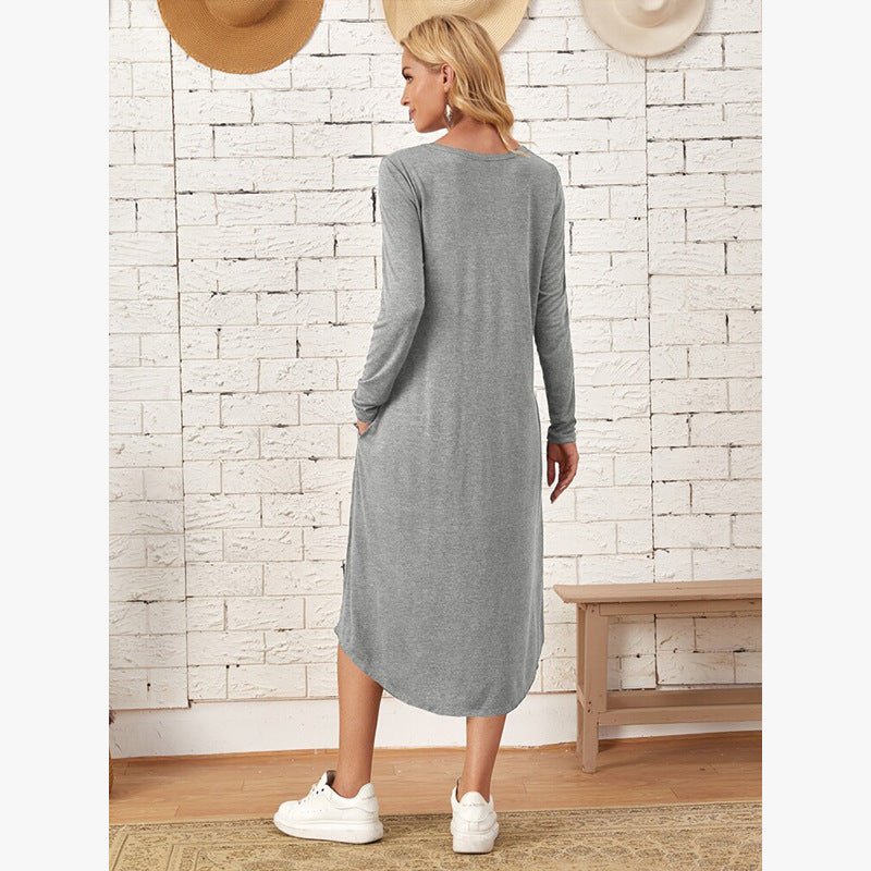 Casual Long Sleeves Midi Dresses for Women