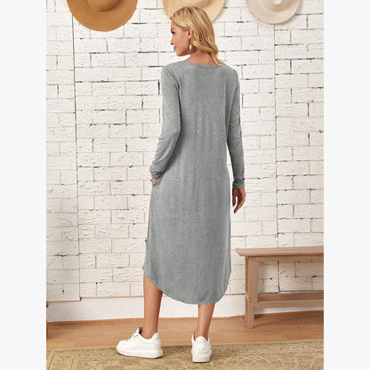 Casual Long Sleeves Midi Dresses for Women