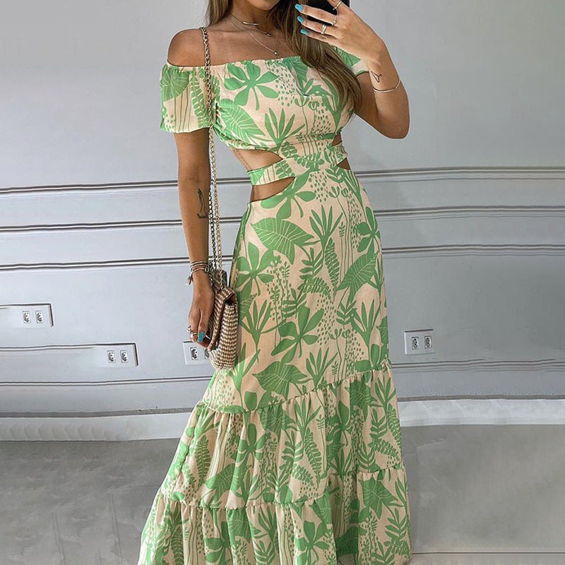 Sexy Off The Shoulder High Waist Summer Maxi Dresses