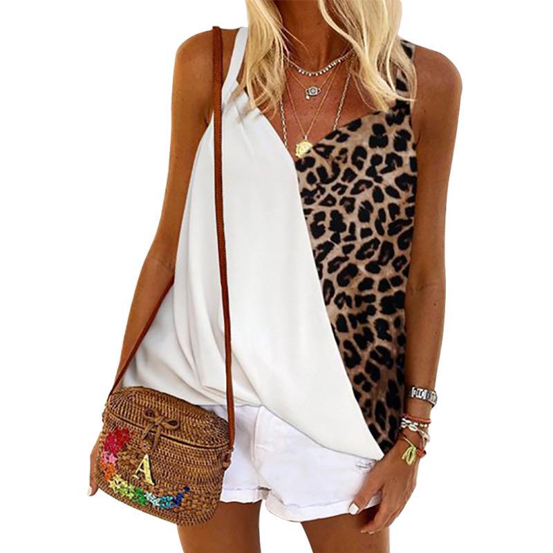Sexy Contrast Leopard Summer Women Crop Tops