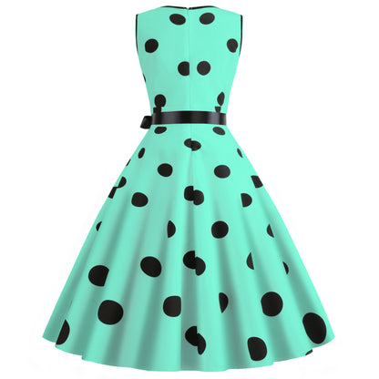 Summer Sleeveless Polka Dot Dresses