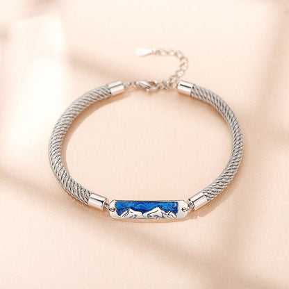 Woven Sterling Silver Couple Bracelets