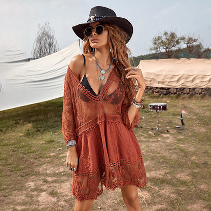 Summer Women Lace Beach Holiday Bikini Dresses
