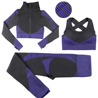 Sexy Body Buidling Sporting 3pcs Suits for Women