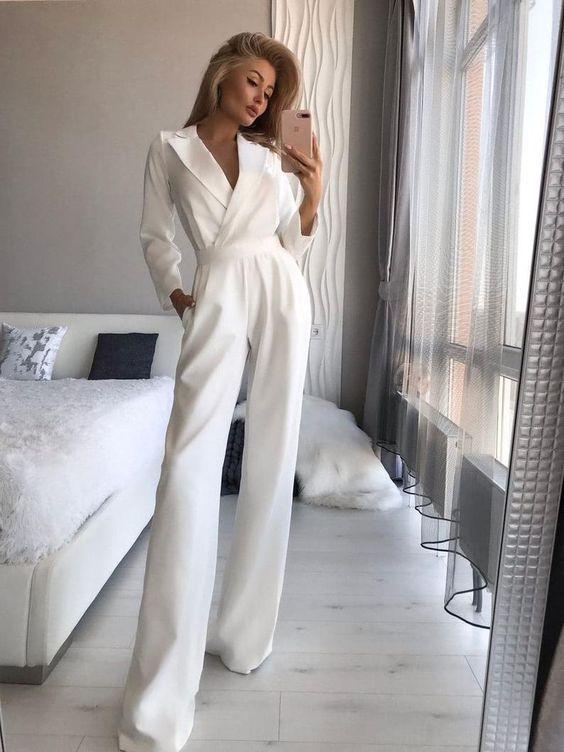 Women Long Sleeves Slim Fall Jumsuits-STYLEGOING