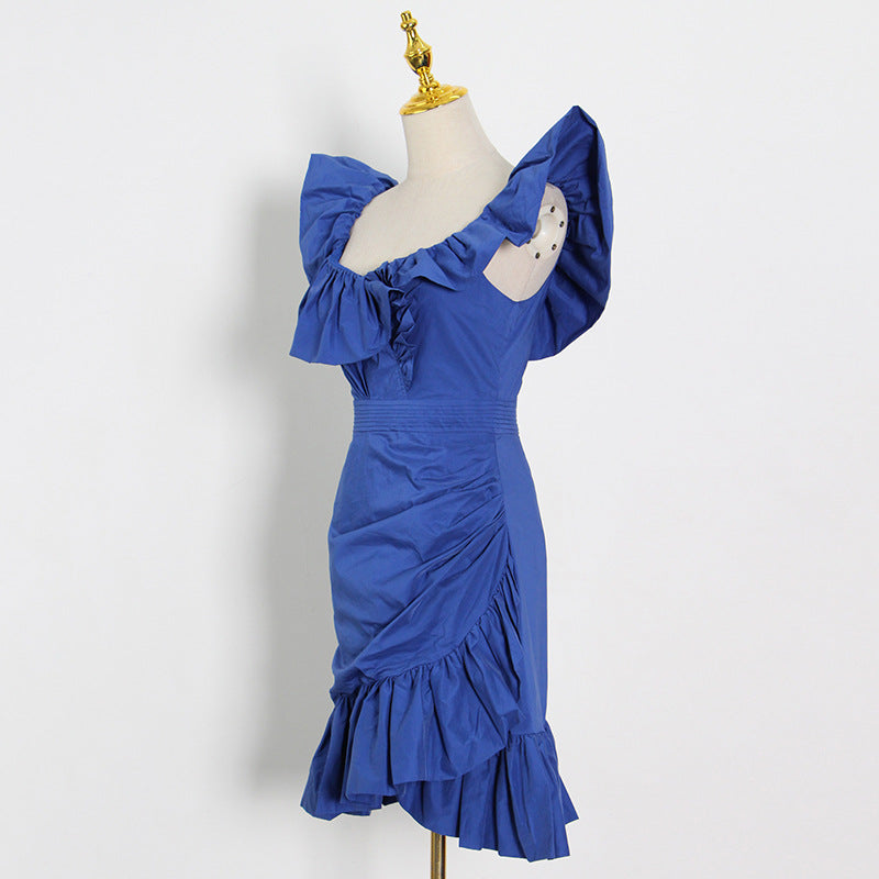Sexy Off The Shoulder Pleated Mini Party Dresses