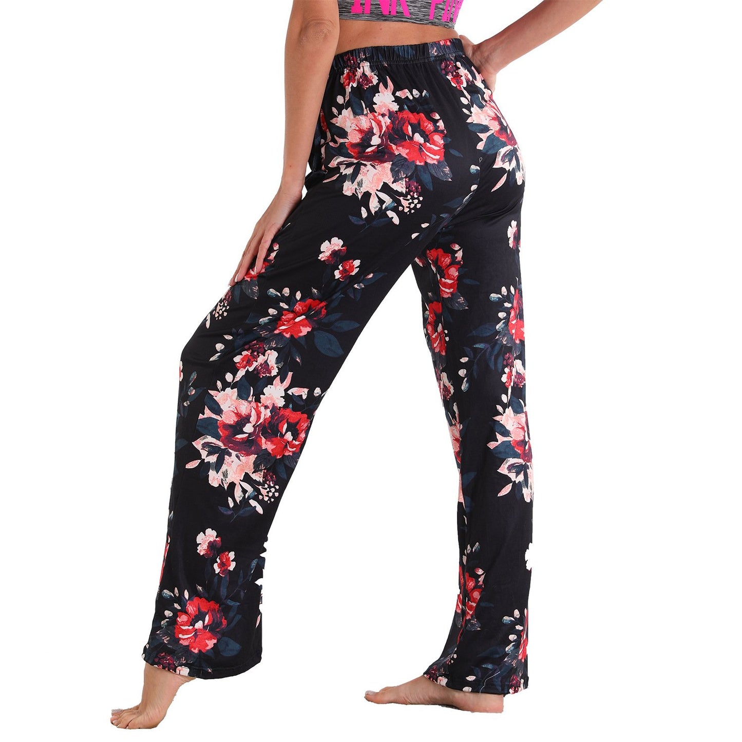Leisure Women Comfortable Pants with Pocket