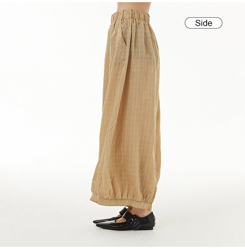 Vintage Designed Plus Sizes Summer Wide Legs Pants