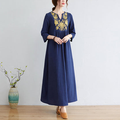 Bohemian Linen Summer Long Dresses