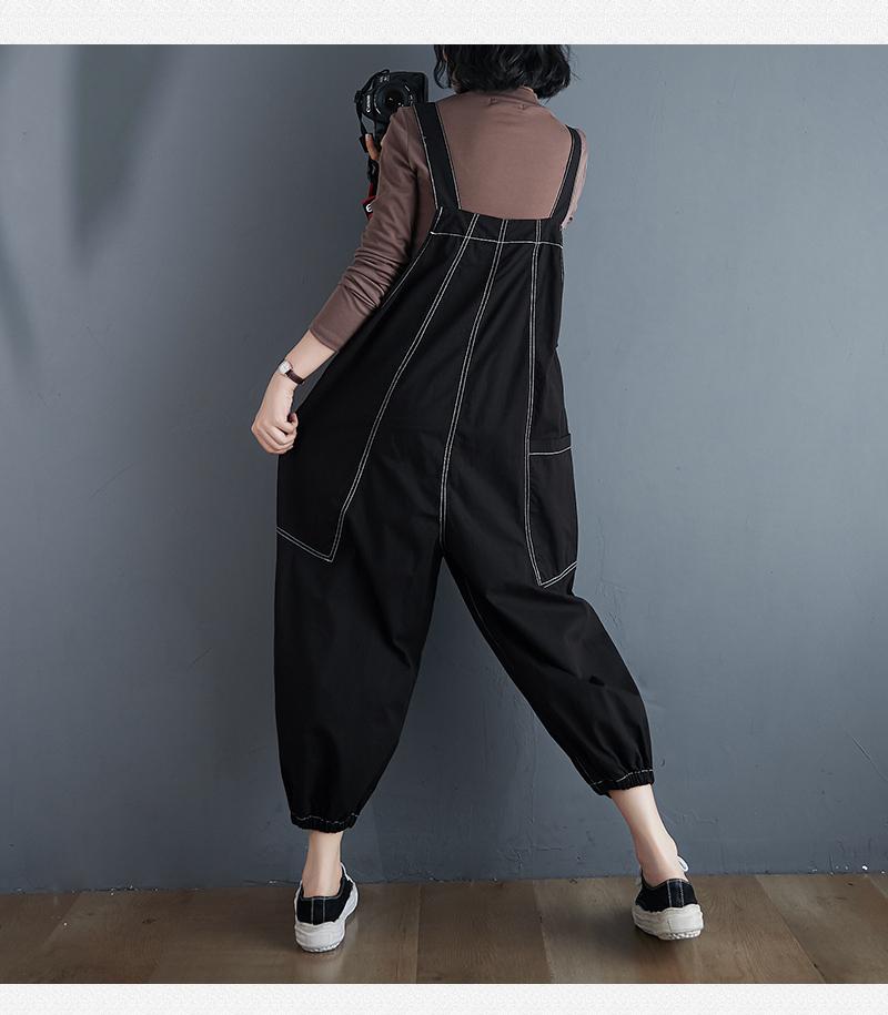 Plus Sizes Women Demin Dungarees-STYLEGOING