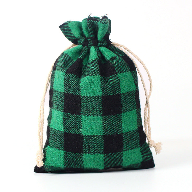 Red&Green Cotton Christmas Gift Bags 50pcs/Set