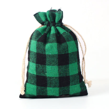 Red&Green Cotton Christmas Gift Bags 50pcs/Set