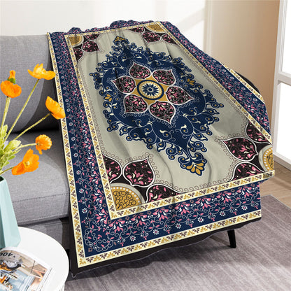 Vintage Boho Fleece Throw Blankets