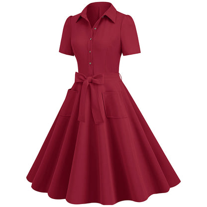 Elegant Short Sleeves Ball Dresses with Belt