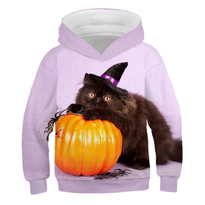 3D Print Halloween Cartoon Cat Hoodies-STYLEGOING