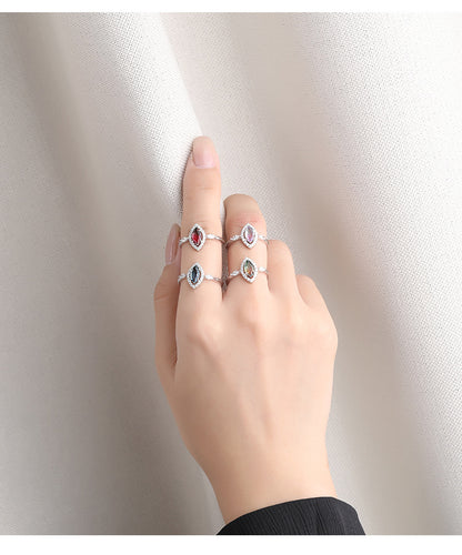Fashion Colorful Sterling Silver Rings for Women