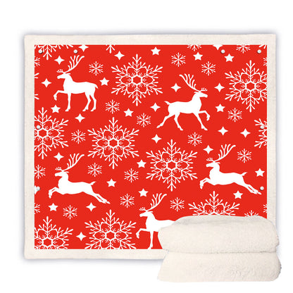 2 In 1 Warm Soft Throw Blanket for Christmas