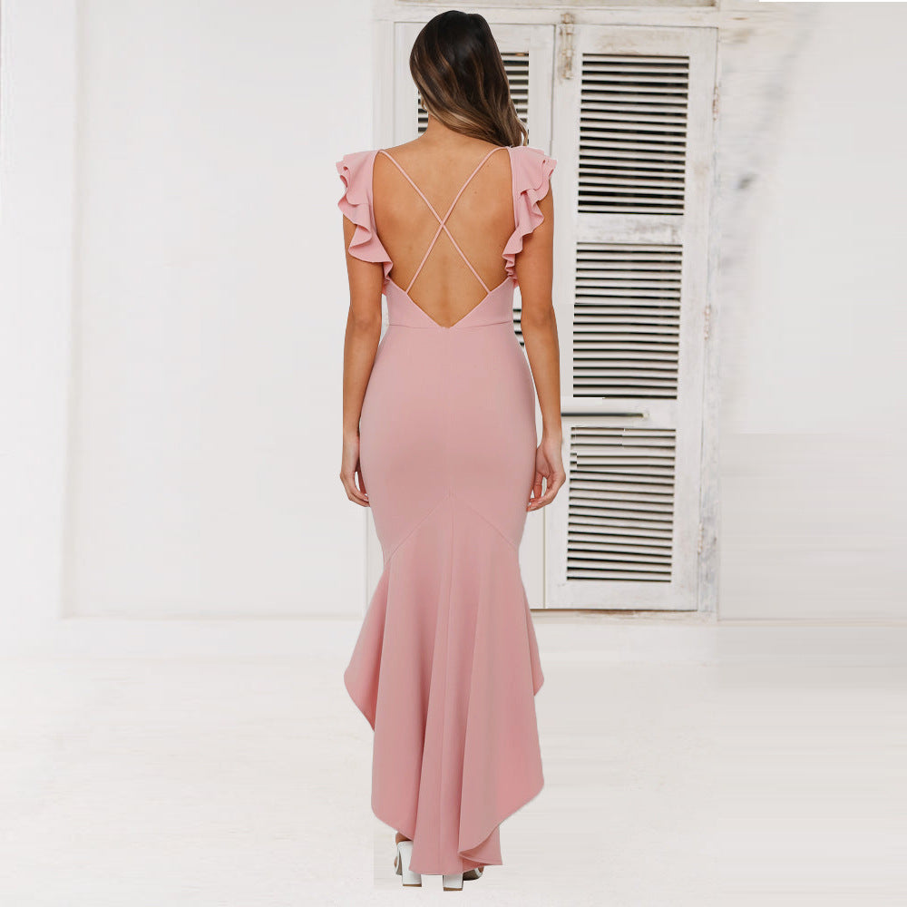 Sexy Backless Women Party Mermaid Dresses