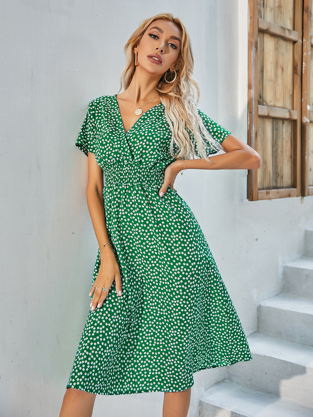 Summer Daily Short Sleeves Sun Dresses