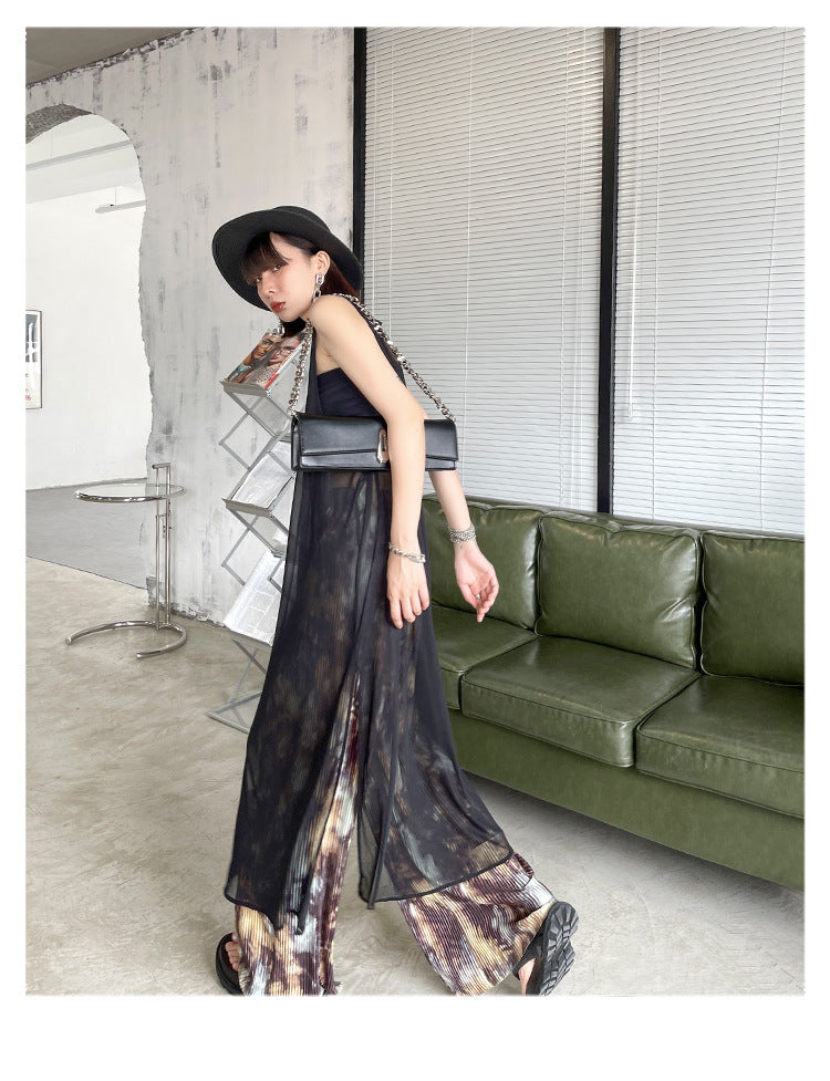 Black See Through Summer Sleeveless Vest Dresses