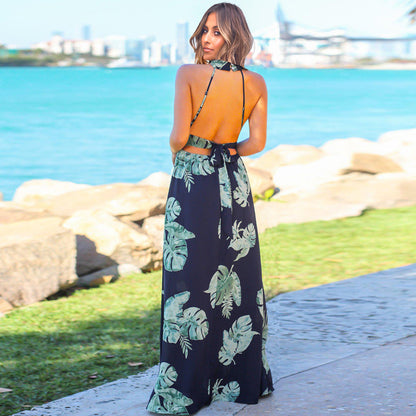 Sexy Halter Summer Long Holiday Beach Dresses