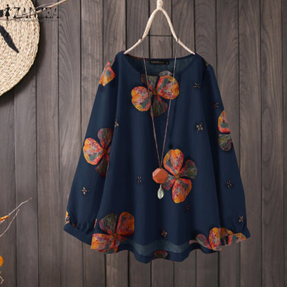 Vintage Linen Long Sleeves T Shirts for Women