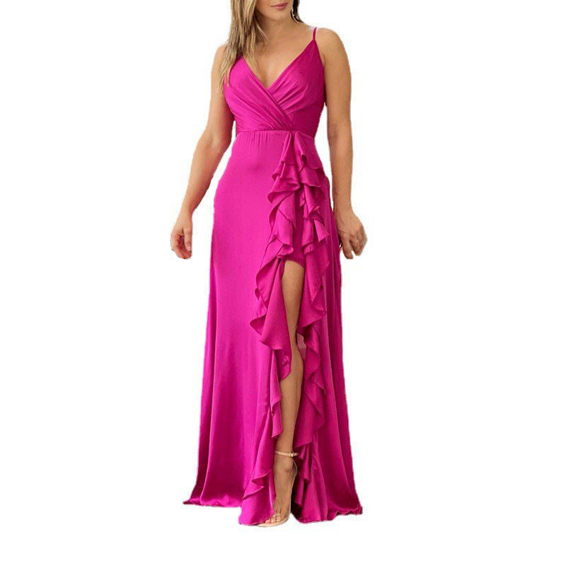 Summer High Waist Ruffled Long Dresses for Women