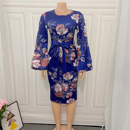 Round Neck Plus Sizes Office Lady Dresses