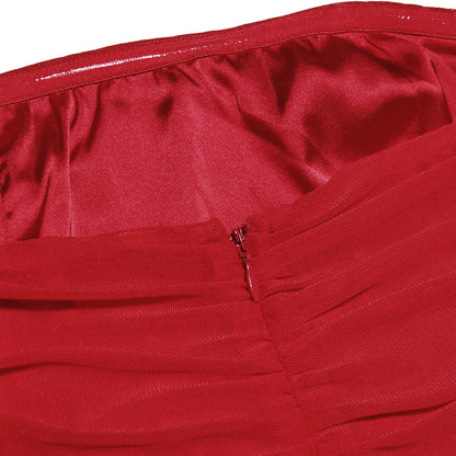 Sexy One Shoulder Strapless Red Party Dresses