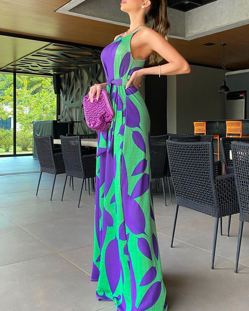 Sexy Sleeveless High Waist Women Long Dresses