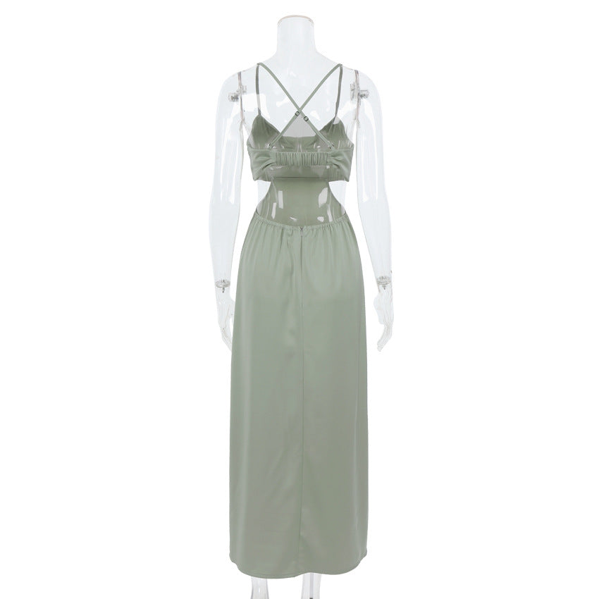 Summer Stain Backless Women Party Dresses