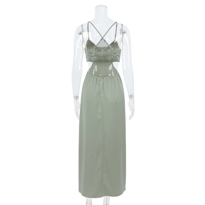Summer Stain Backless Women Party Dresses