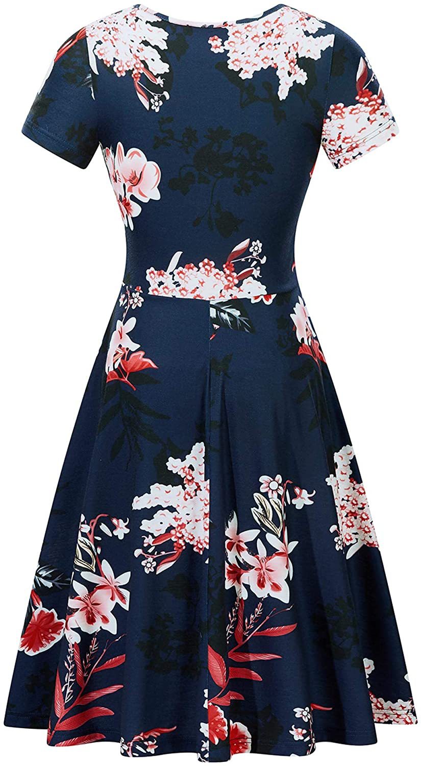 Casual Summer Sunflower Print Daily Women Sun Dresses