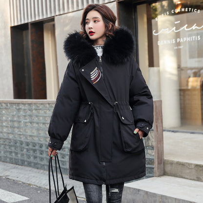 Warm Thick Velvet Plus Sizes Winter Outerwear for Women