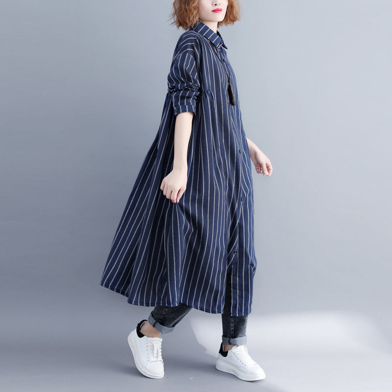 Fashion Linen Plus Sizes Fall Shirts Coats