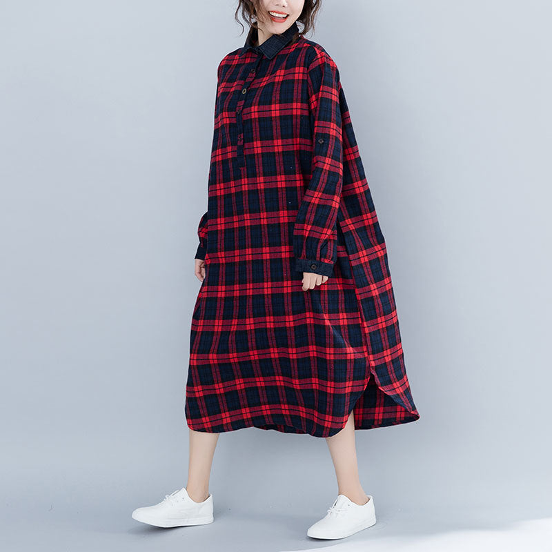 Vintage Plus Sizes Long Sleeves Shirts Dresses