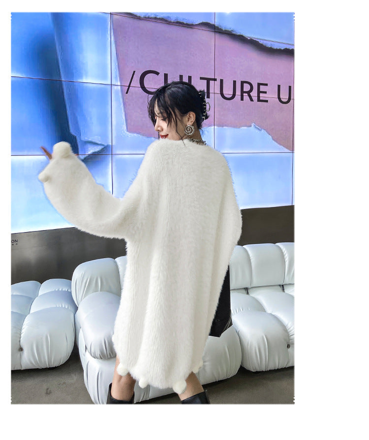 Lovely Velvet Mink Cozy Short Dresses for Women