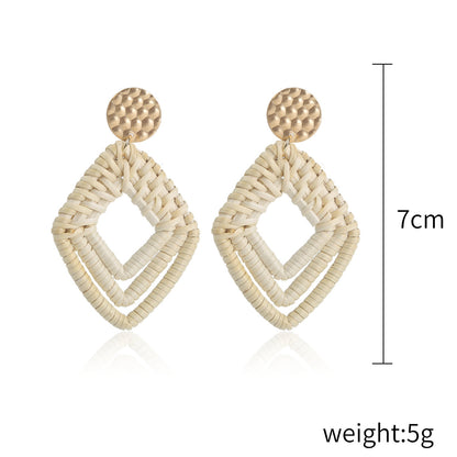 Vintage Boho Hanmade Woven Earrings for Women